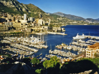 Monte Carlo with the Port of Monaco in the foreground